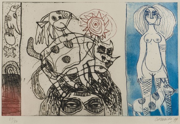 Bild FRAU MIT KATZEN UND VÖGELN (1977)