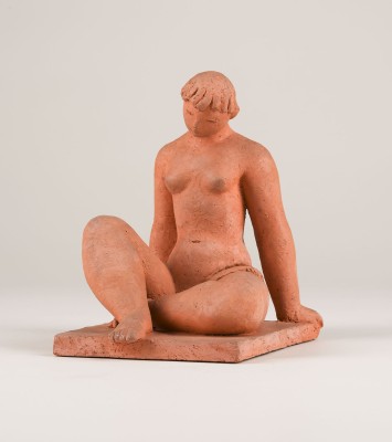 Bild SITZENDER AKT MIT TUCH