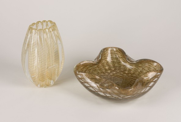 Bild VASE 'Cordonato d'oro' UND SCHALE 'Avventurina'