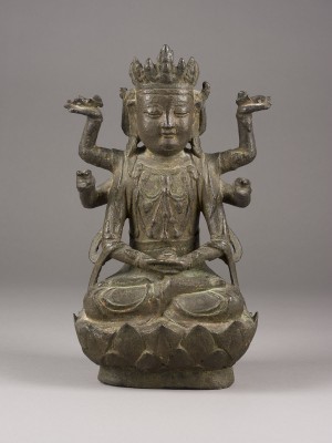 Auction 152<br>EINE FIGUR DES AVALOKITESHVARA AUS BRONZEN