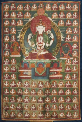 Auction 152<br>EIN THANGKA DES SHADAKSHARI LOKESHVARA