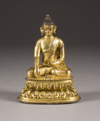 Auction 152<br>EINE VERGOLDETE FIGUR DES AKSOBHYA AUS BRONZE