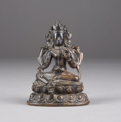 Auction 152<br>EINE FIGUR DER GRÜNEN TARA AUS BRONZE