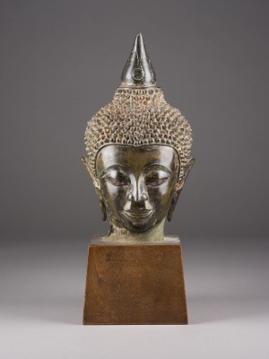 Picture EIN KOPF DES BUDDHA AUS BRONZE