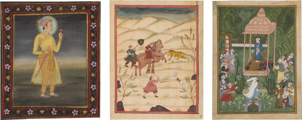 Auktion 152<br>EIN DREITEILIGES KONVOLUT VON INDISCHEN GEMÄLDEN