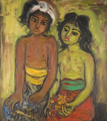 Auktion 152<br>FAJAR SIDDIK, PORTRÄT VON ZWEI MÄDCHEN