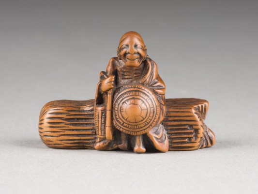 Auktion 152<br>EIN SELTENES NETSUKE VON EINEM SENNIN AUS HOLZ