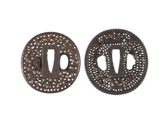 Picture ZWEI NANBAN-TSUBA AUS EISEN