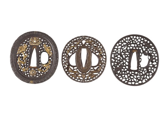 Picture DREI NANBAN-TSUBA AUS EISEN