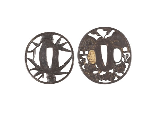 Auktion 152<br>ZWEI TSUBA DER BUSHU-SCHULE