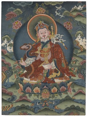 Auktion 152<br>EIN THANGKA MIT DARSTELLUNG DES PADMASAMBHAVA