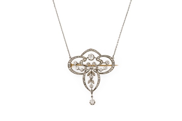 Bild GROßES JUGENDSTIL BROSCHEN-COLLIER