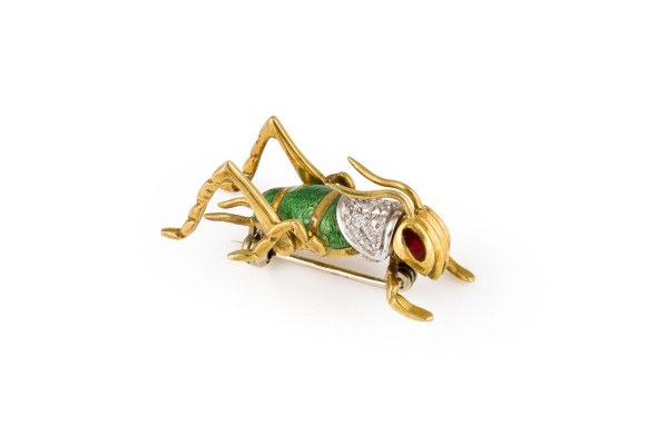 Bild HEUSCHRECKEN BROSCHE