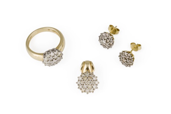 Picture 3-TEILIGES BRILLANT SCHMUCK SET