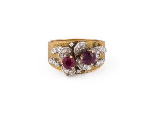 Bild VERSPIELTER RUBIN DIAMANT RING