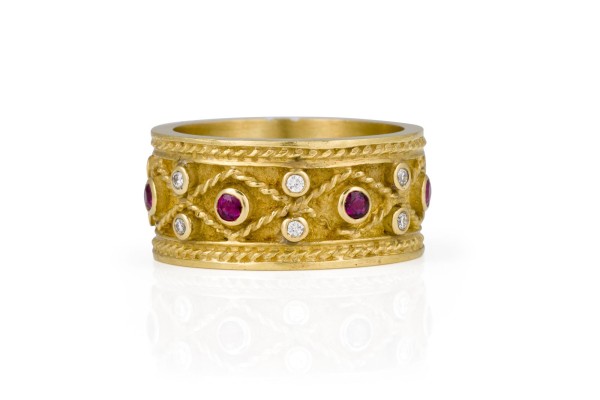 Bild BREITER ZISELIERTER BANDRING