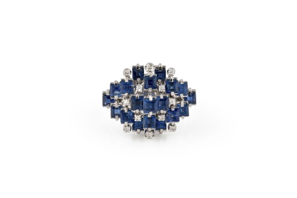 Picture IMPOSANTER SAPHIR COCKTAIL RING