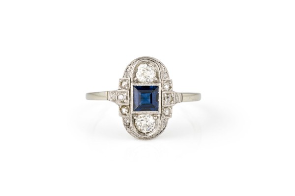 Bild OVALER ART DÉCO RING