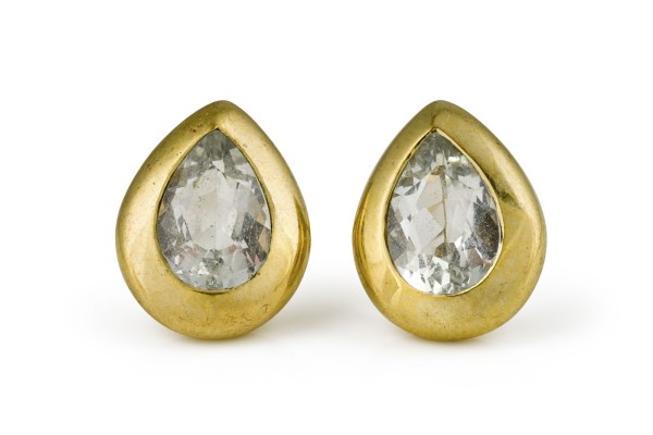 Bild AQUAMARIN TROPFEN OHR STECKER