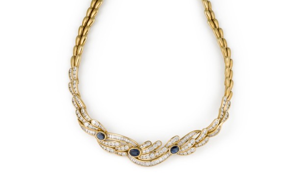 Bild PRÄCHTIGES SAPHIR DIAMANT COLLIER