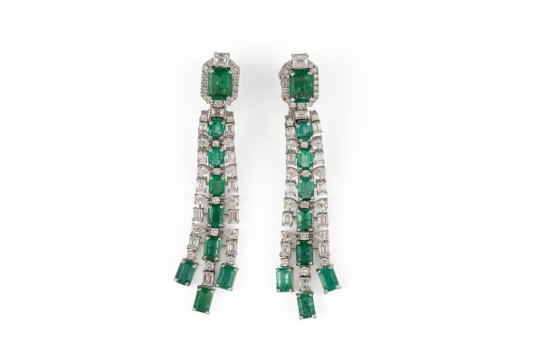 Picture LUXURIÖSE SMARAGD OHR HÄNGER