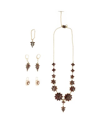 Bild 4 TEILIGES GRANAT SCHMUCK KONVOLUT