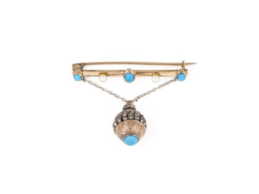 Picture TÜRKIS BROSCHE 19. JH.