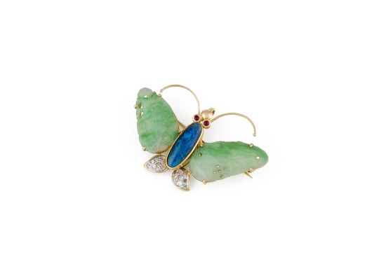 Bild SCHMETTERLING OPAL BROSCHE
