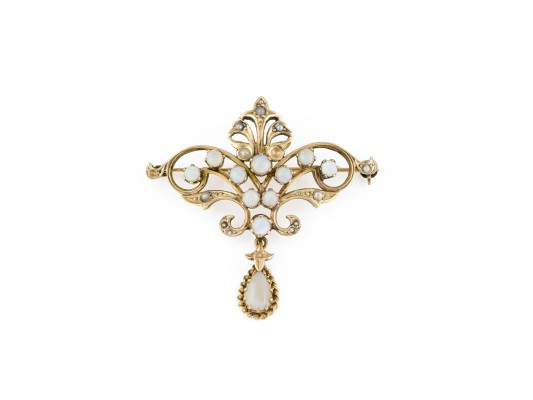 Bild ZIERVOLLE OPAL BROSCHE