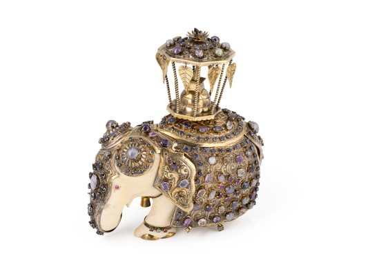 Bild IMPOSANTER ELFENBEIN EDELSTEIN-ELEFANT*