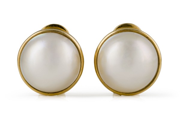 Picture GROßE MABE PERLEN OHR CLIPS