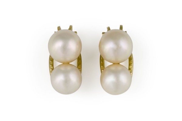 Bild DOPPEL PERLEN OHR CLIPS