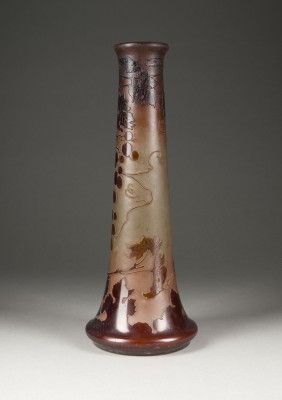 Picture GROSSE STANGENVASE MIT WEINDEKOR