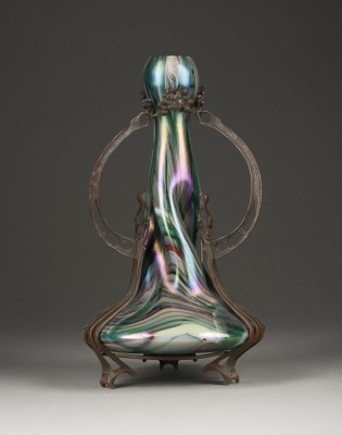 Picture JUGENDSTIL-VASE MIT METALLMONTIERUNG