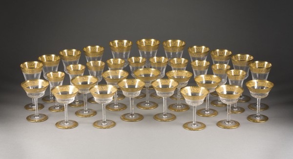 Picture 34-TEILIGES GLASKONVOLUT 'THISTLE GOLD'