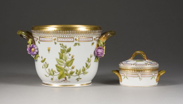 Bild ZUCKERDOSE UND FLASCHENKÜHLER BZW. CACHEPOT 'FLORA DANICA'