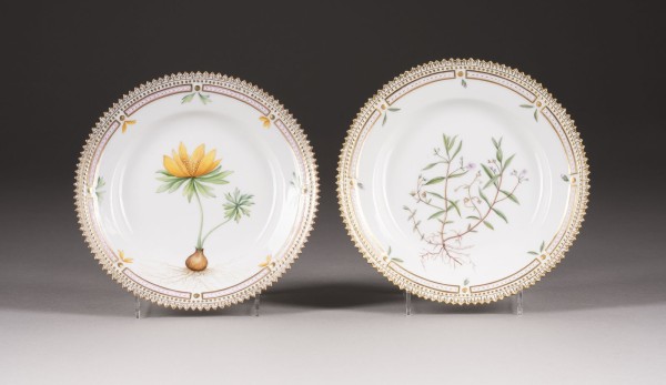 Bild ZWEI DESSERTTELLER 'FLORA DANICA'