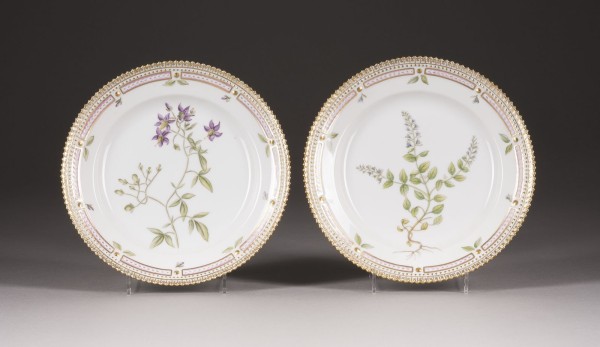 Bild ZWEI KUCHENTELLER 'FLORA DANICA'