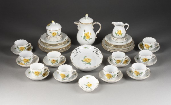 Bild 45-TEILIGES MOKKASERVICE 'GELBE ROSE'