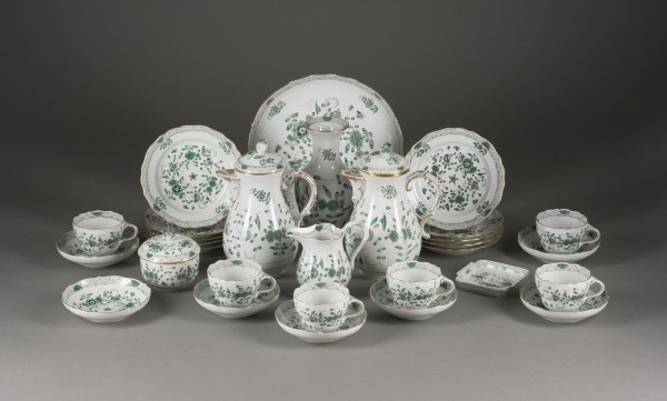 Bild 30-TEILIGES KAFFEESERVICE 'INDISCH GRÜN - REICH'