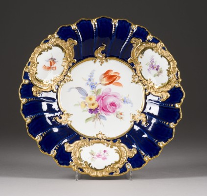 Bild PRUNKSCHALE MIT 'BLUMENMALEREI'