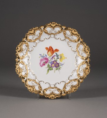 Bild PRUNKSCHALE MIT BLUMENMALEREI