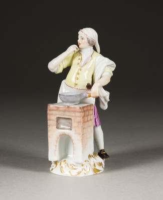 Picture KOCH MIT SCHÜRZE UND PFANNE