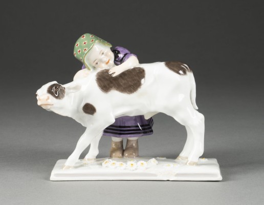 Picture MÄDCHEN MIT KALB