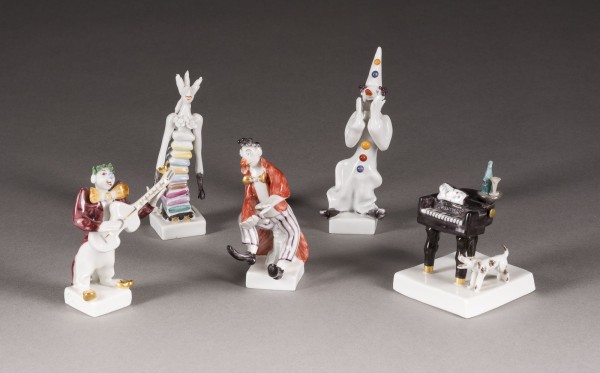 Picture FÜNF PORZELLANFIGUREN AUS DER CLOWNKAPELLE