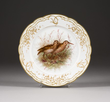 Bild WEICHMALEREI-TELLER MIT WALDSCHNEPFE