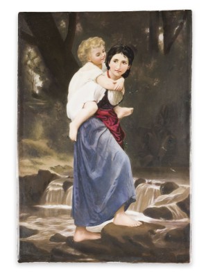 Picture PORZELLANBILDPLATTE 'CROSSING THE FORD'