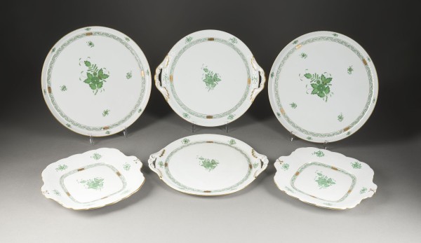 Bild SECHSTEILIGES PORZELLAN KONVOLUT 'APPONYI GRÜN'