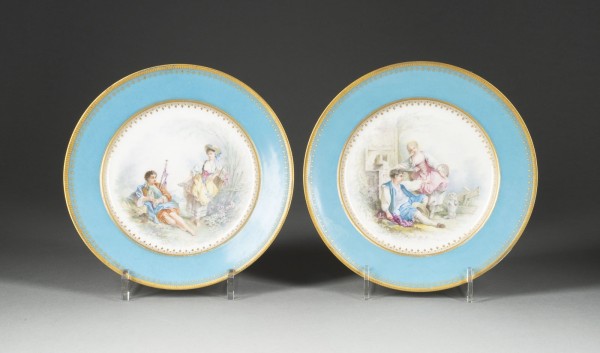 Bild PAAR TELLER MIT GALANTEN SZENEN