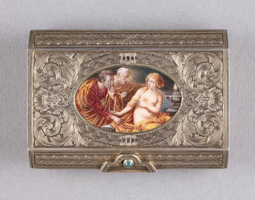 Auktion 155<br>SCHNUPFTABAKDOSE 'SUSANNA IM BADE'